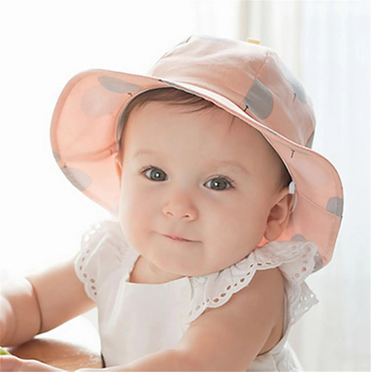 2016 Kawaii Baby Sun Hat Kid Children Girl Summer Outdoor Cotton Cap Printed | Детская одежда и обувь