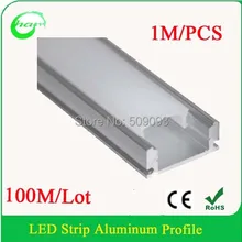 Высокое качество 100 м/лот светодиодная алюминиевая полоса полосы алюминиевый профиль с зажимами и концевыми колпачками Длина можно настроить