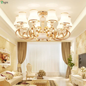 

Modern Gold Metal Led Chandeliers Lighting Dining Room Marble Led Ceiling Chandelier Lights Bedroom Led Chandelier Lamp Fixtures