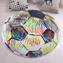 Модный коврик с абстрактным геометрическим рисунком для футбола, нескользящий круглый ковер для гостиной, спальни, декоратор для дома, напольные коврики