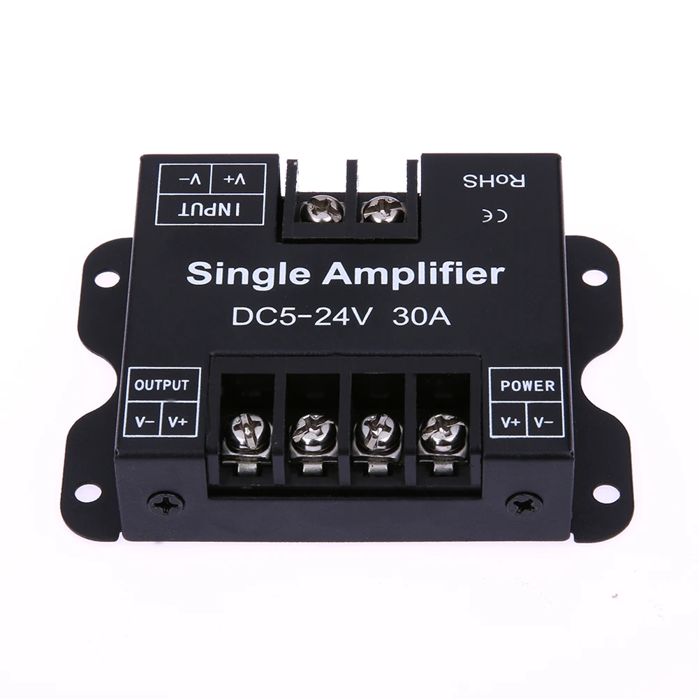 Красочные RGB светодиодный диммер DC5-24V 30A ретранслятор сигнала 1 канал диммер Мощность Усилители домашние
