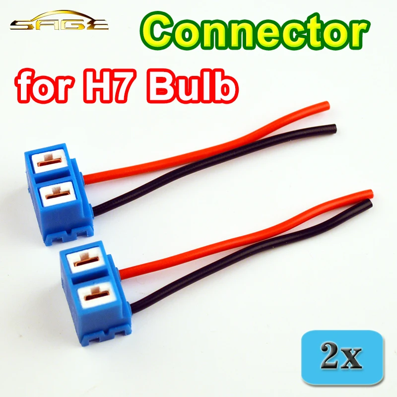 

Viecar H7 Connector (2 PCS/LOT) Female Ceramic Sockets for H7 Auto Lamp 8CM Connectors of Car Bulb