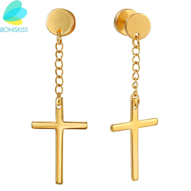 cross earrings for men
