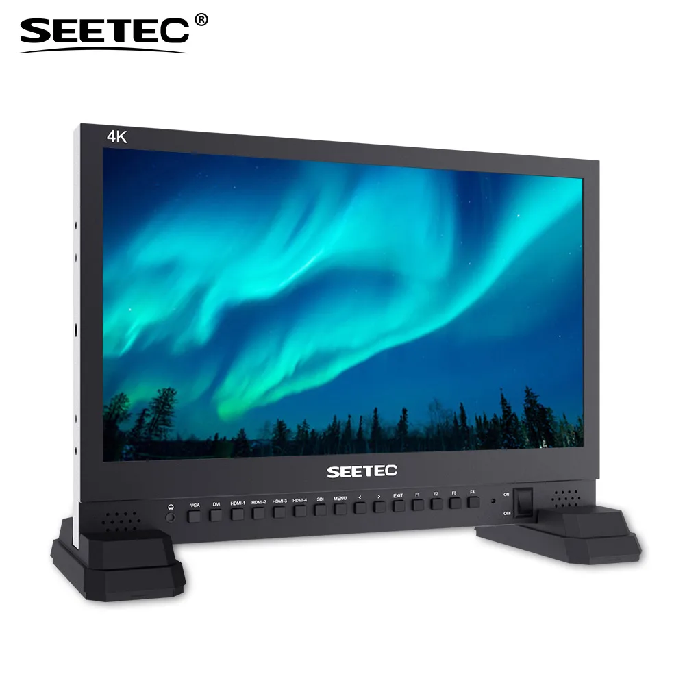 Монитор трансляции Seetec 4K156 9HSD 384 15 6 дюйма IPS UHD 3840x2160 4K с 3G SDI HDMIx4 Quad Разделенный