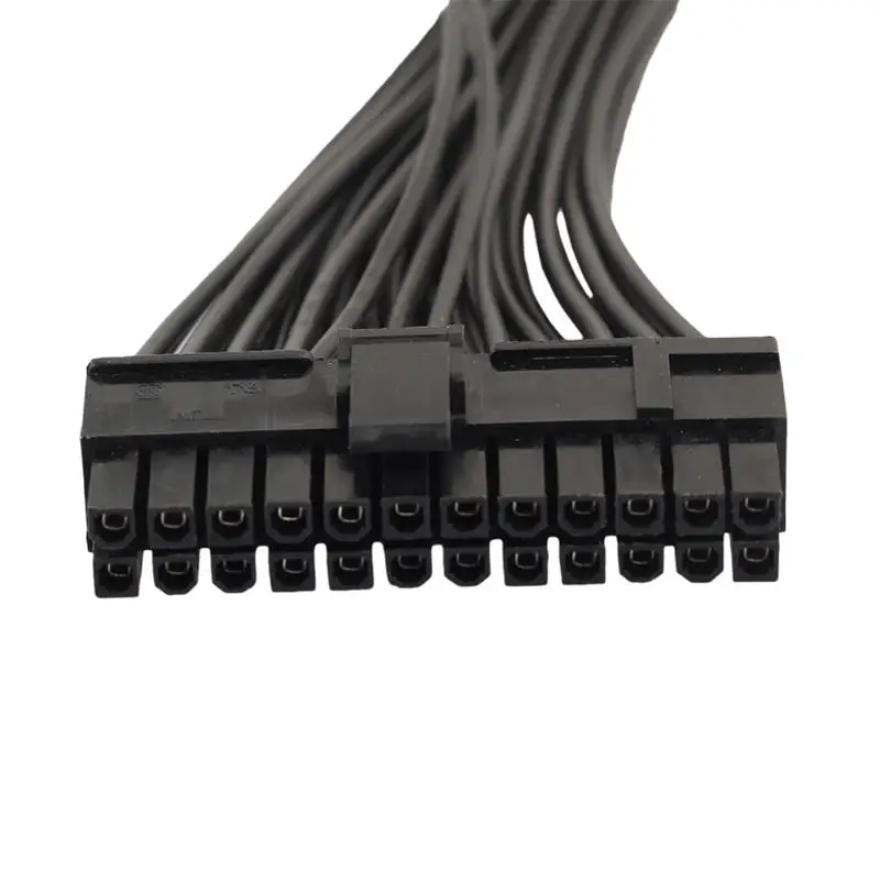 2pcs ATX Mining 30cm 24 Pin Dual PSU Power Supply Extension Cable for Bitcoin Miner Mining 24Pin power cord line wire