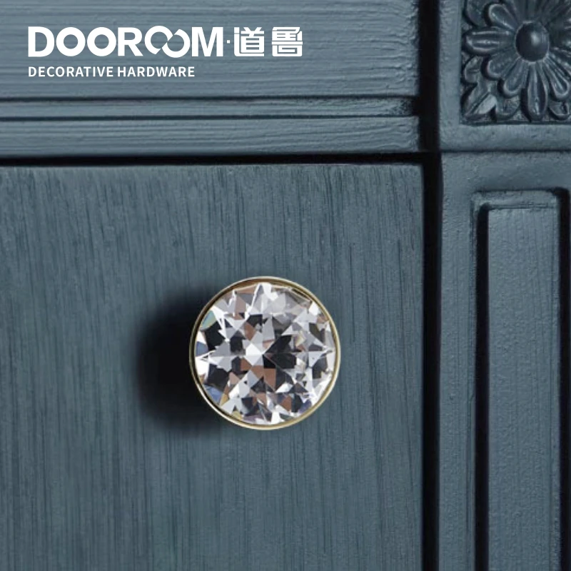 Dooroom латунные мебельные ручки Хрустальный шкаф комод дверь ящик для обуви тянет