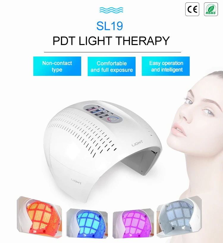 Terapia de Luz Máquina da Beleza do Cuidado da Pele Máscara Facial Fóton Lâmpada Pdt Rejuvenescimento Anti Acne Envelhecimento Rugas Removedor Led 2 Cheap Utensílios de cuidado facial
