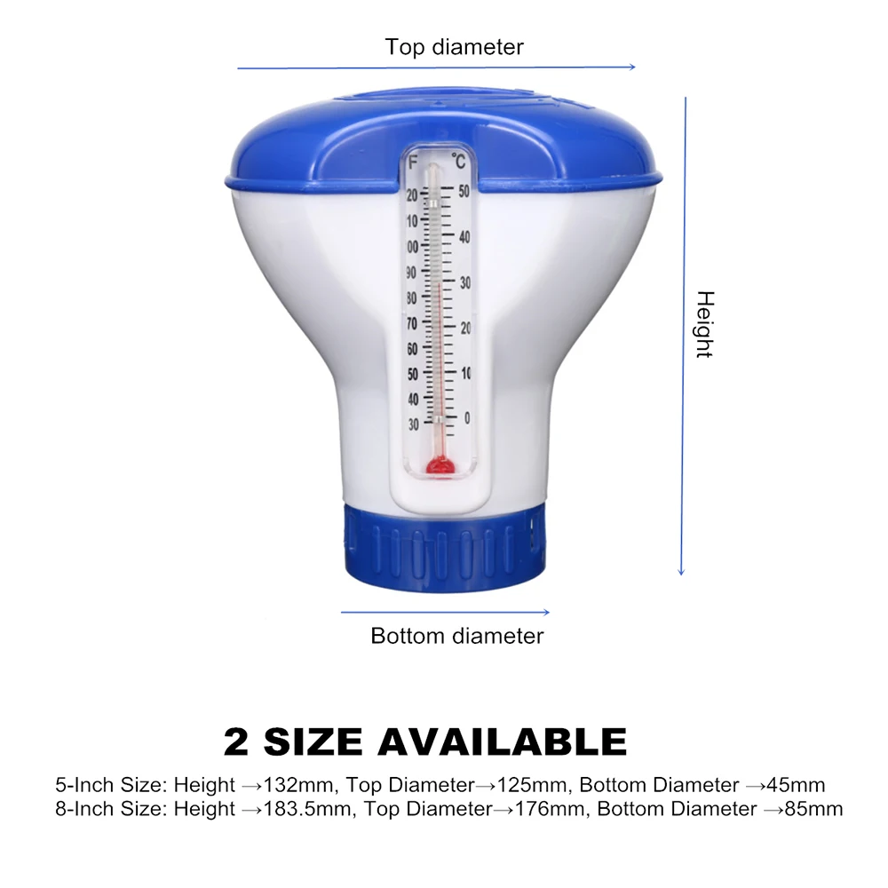 Аксессуары для бассейна с плавающей хлора диспенсер автоматический аппликатор термометр дезинфекции 5 дюймовый водяной насос для очистки воды