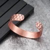 Vinterly Pure Copper Magnetic Bracelets for Men Women Adjustable 15.5mm Wide Cuff Bangles Vintage Health Energy Magnet Jewelry 3