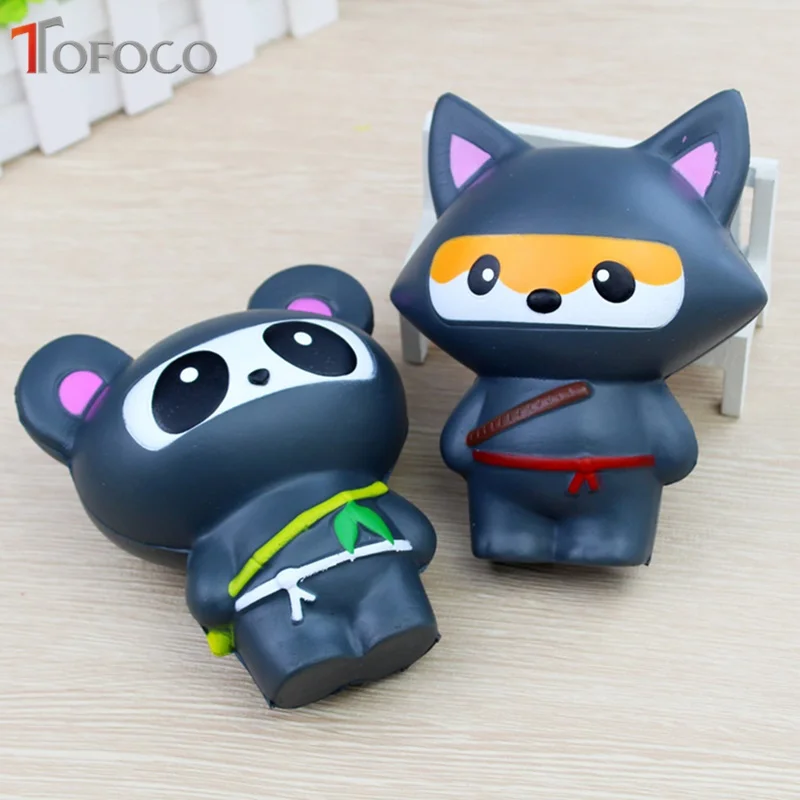 TOFOCO новый 13 см Kawaii ниндзя Fox/панда мягкими Jumbo замедлить рост игрушки антистресс мягкий Декор торт Хлюпать Squeeze ароматические гаджет