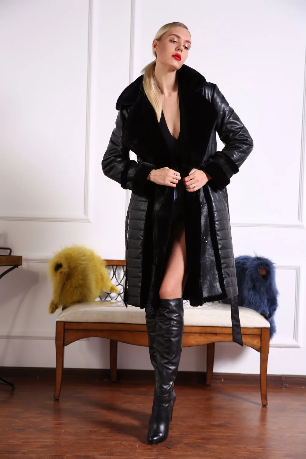 AZZIMIA новинка высокое качество теплое Женское зимнее пальто Высокое качество модное длинное пальто из искусственного меха женское платье плюс размер 4XL