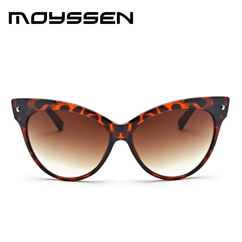 

Moyssen Wholesale Price Women Vintage Rivet Cat Eye Sunglasses Oversized Leopard Gradient Lens Sun Glasses Oculos Gafas