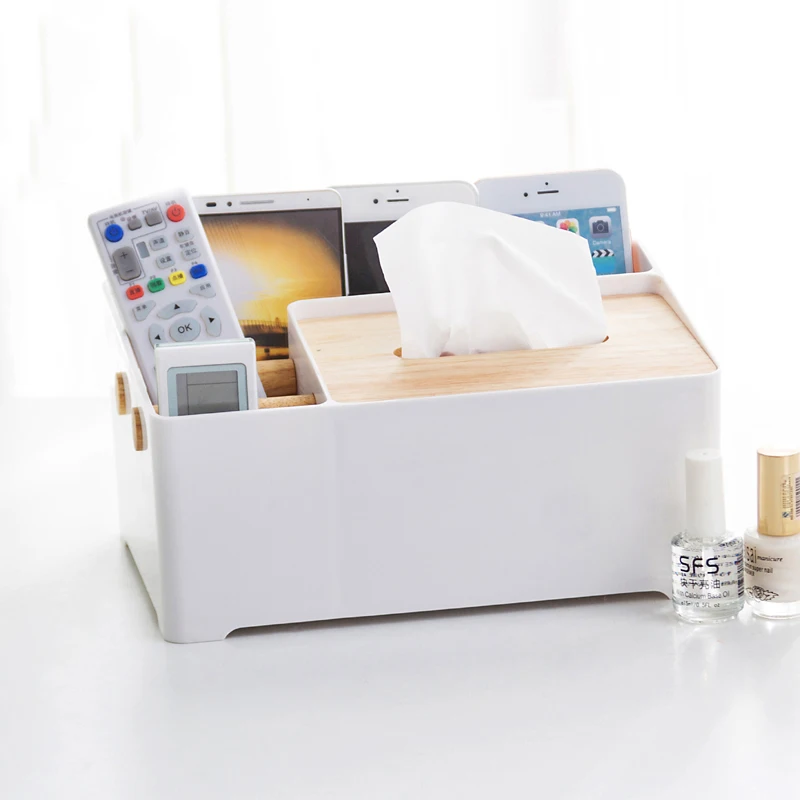

050 Home multifunctional Paper towel box remote control receiver box storage box 26.2*18.2*12.7cm