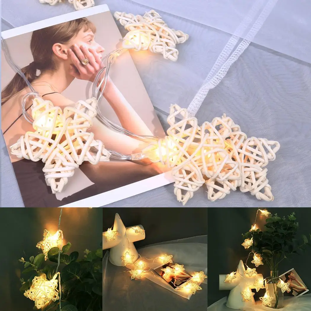 

Five Pointed Star Shaped LED Fairy String IP43 10LM Light 4.5V Christmas 1.1m/43.3inch Wedding Decoration