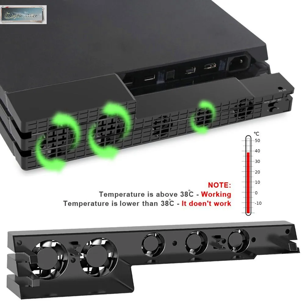 

Best Selling NEW PS4 Pro cooling PS4 Pro game console fan USB external 5 fan super turbine temperature cooling fan for Playstati