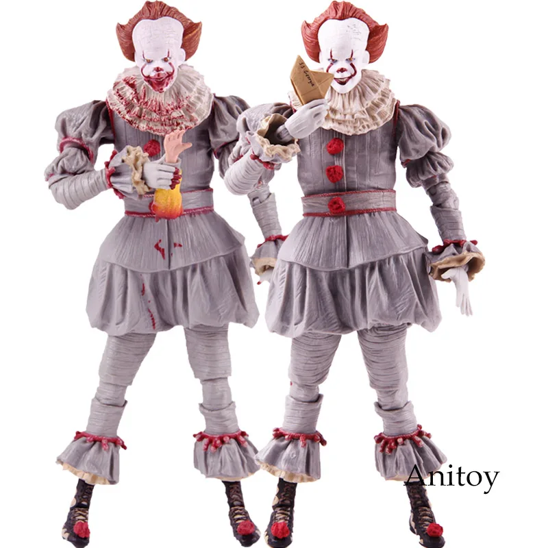 NECA Стивен Кинг это клоун Pennywise рисунок фигурку фильмы ужасов куклы ПВХ Коллекционная модель игрушки