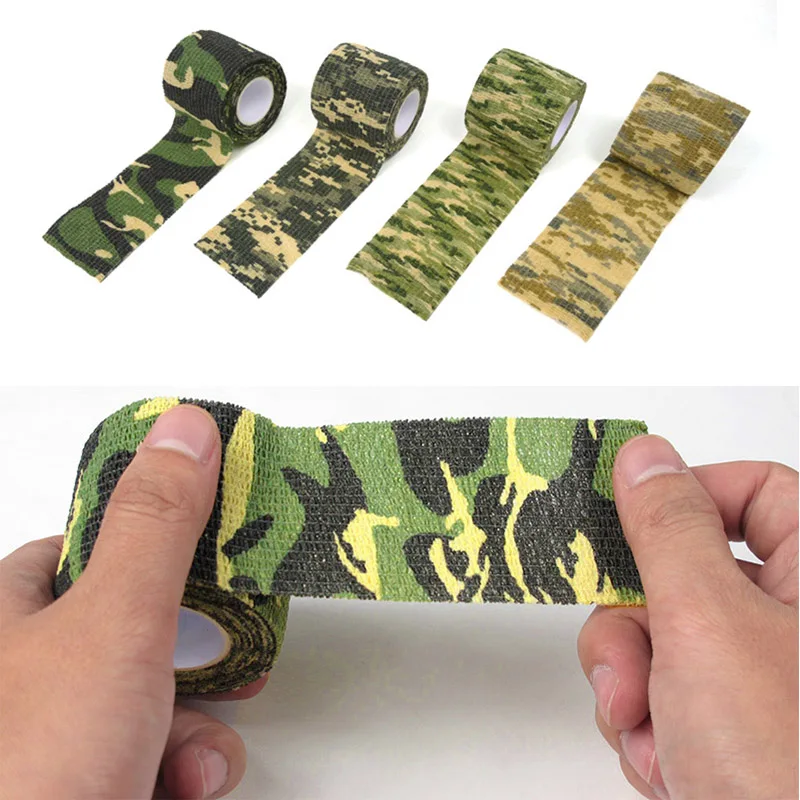 

5*4.5m Camo Waterproof Camouflage Stealth Tape Wraps Outdoor Sports Hunting Camping Hiking EDC Tool Safe Survival Equipment