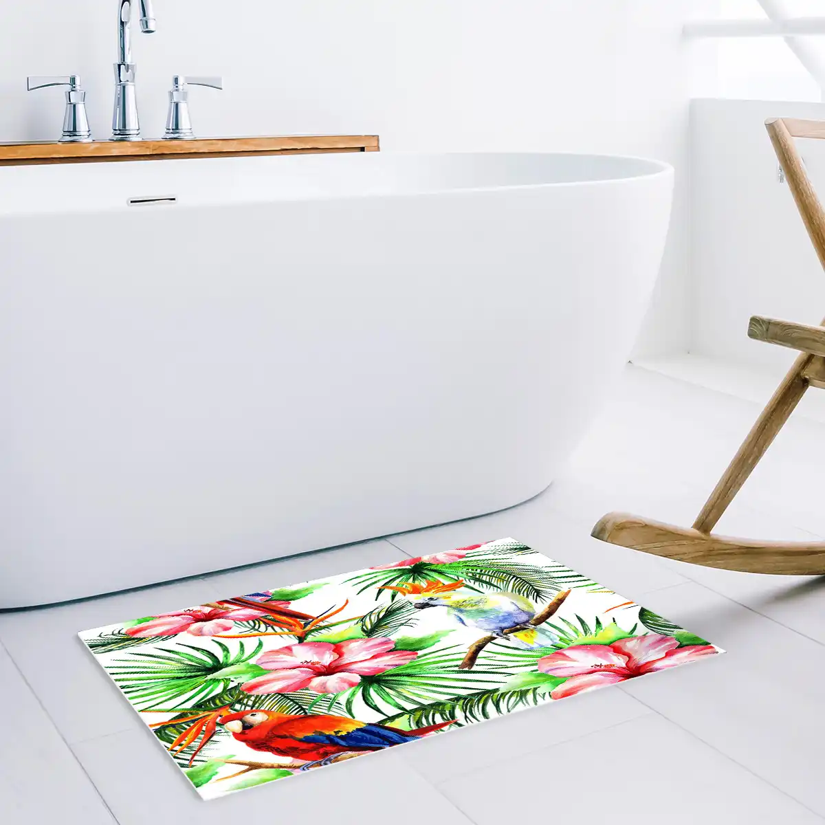 Art Store Coloured Parrot 2 Piece Bathroom Set Shower Curtain Sets Bathroom Decor Set Waterproof Outside Inside Toilet Modern Shower Curtains Aliexpress