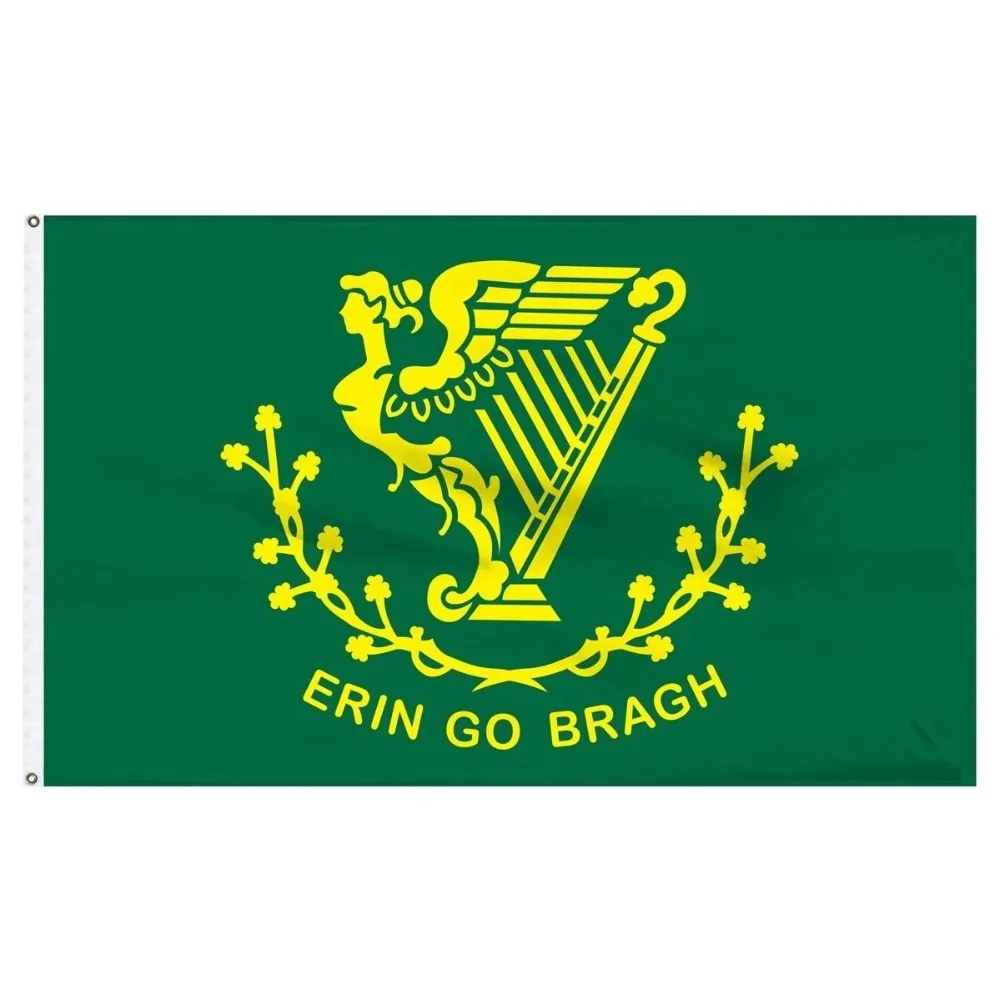 90*150 см Ирландия ирландский Эрин Go Bragh флаг с арфой