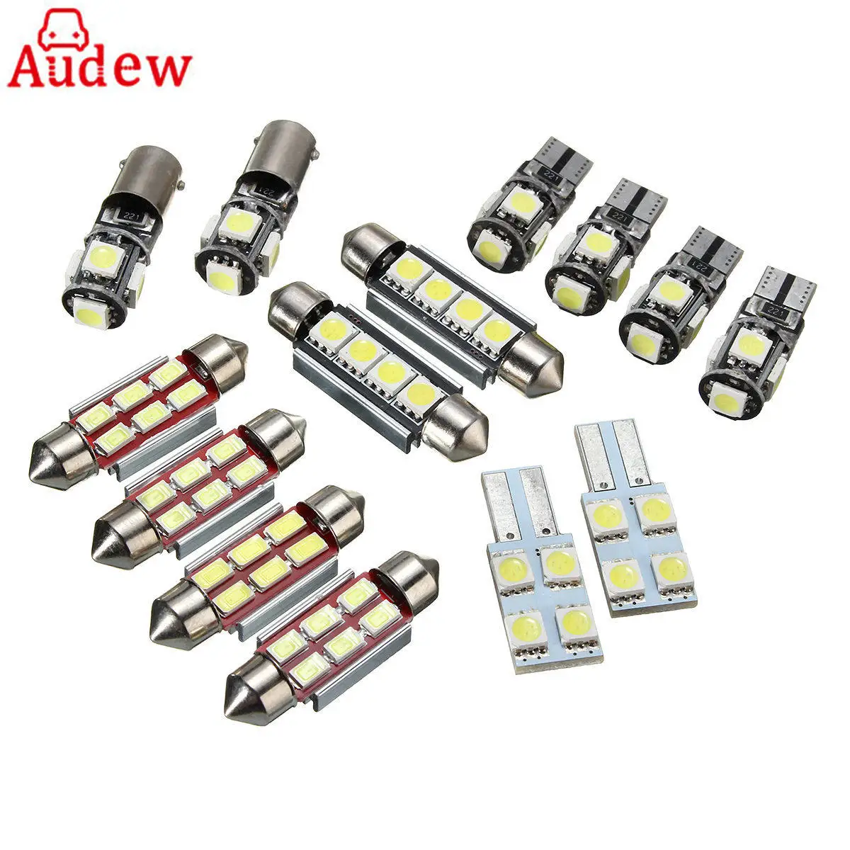 

14Pcs Car LED Plate Interior Reading Light Festoon Bulb White Interior Light Replacement For VW Transporter T5