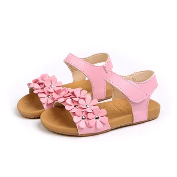 

2019 new Summer Princess Girls Sandals Beach Shoes For Girls Dress Shoes Gold White Black Shoes 21-30