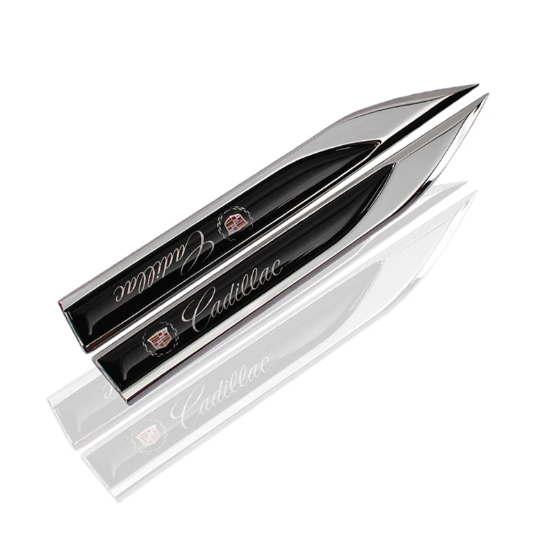 Пара автомобилей Крыло клей спортивные наклейки для Cadillac модели Metal Blade Fender 3D