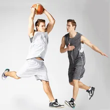 Реверсивный Мужчины майка баскетбольная комплект Бланк колледжа спортивный костюм команды дышащая Баскетбол Майки набор униформы Индивидуальные