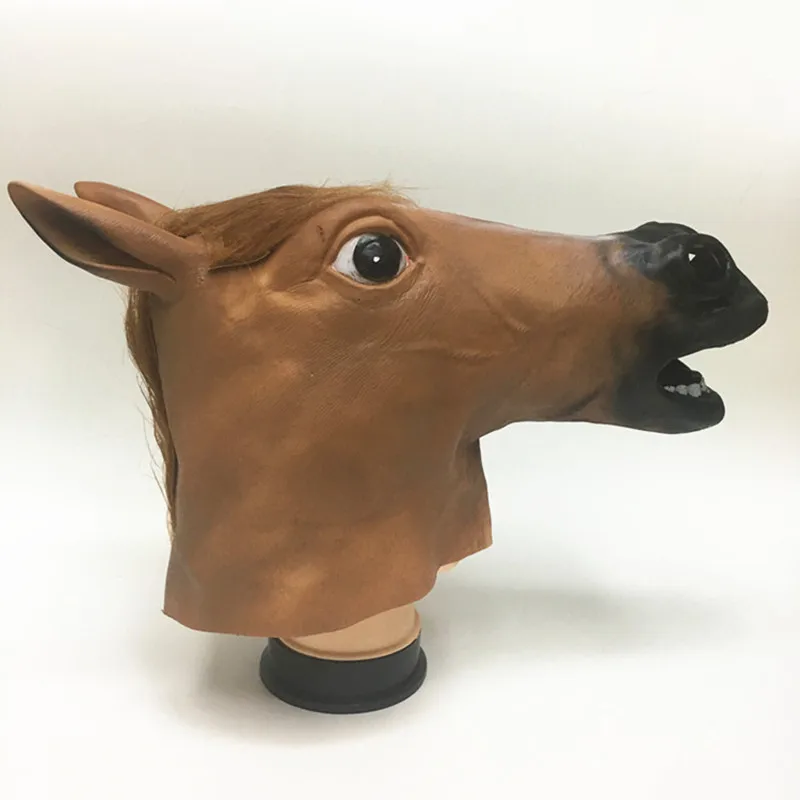

Animal Horse Head Full Face Latex Party Mask Halloween Dance Party Costume Horse Masks Theater Toys Fancy Dress Festival Gifts