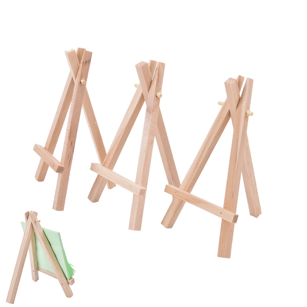 

1 PCS 12.5*7cm Mini Artist Wooden Easel Wood Wedding Table Card Stand Display Holder For Party Decoration