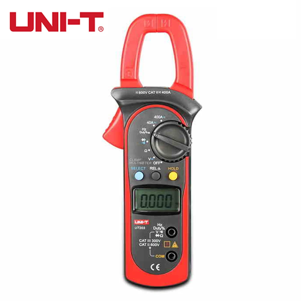 

UNI-T UT203 Digital Multimeter Clamp Ohm DMM DC AC Current Voltage Meter Tester Voltmeter Ameter 400A