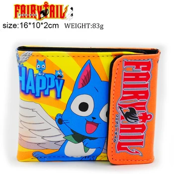 

Japanese Anime Fairy Tail Happy Xia Lulu Panther Lily PU Short Purse Wallet Colorful Printing
