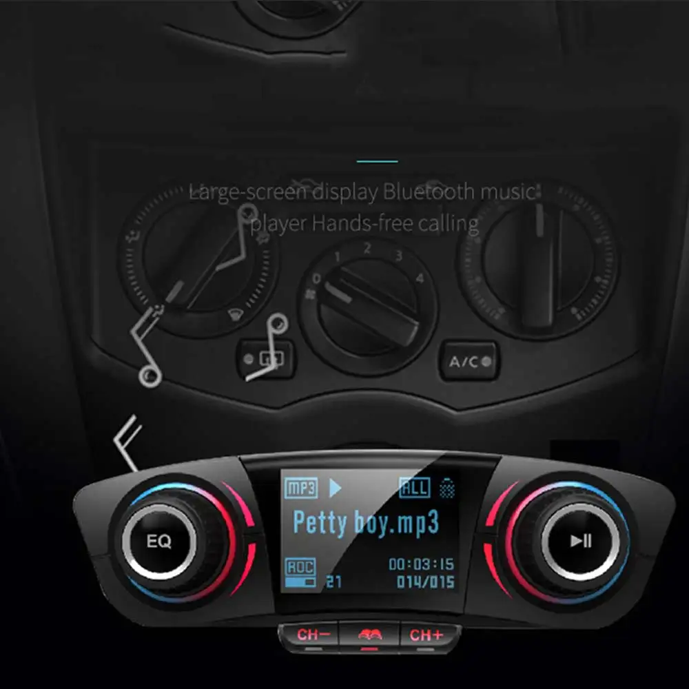 Беспроводной Bluetooth FM передатчик Аудио Автомобильный Mp3 плеер AUX модулятор Handsfree автомобильный комплект двойной USB Автомобильное зарядное устройство автомобильные аксессуары