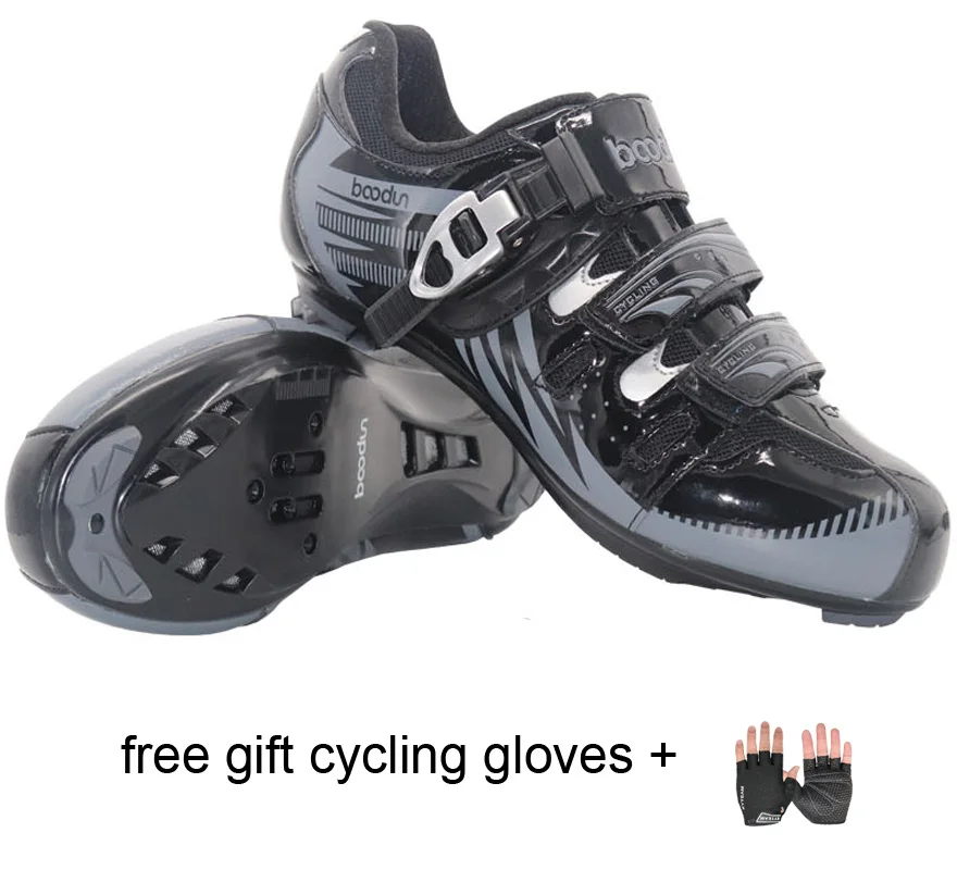 

BOODUN bicycle shoes raod cycling shoes breathable anti-skid lock Non-slip Bike shoes cyclling shoes + cycling gloves