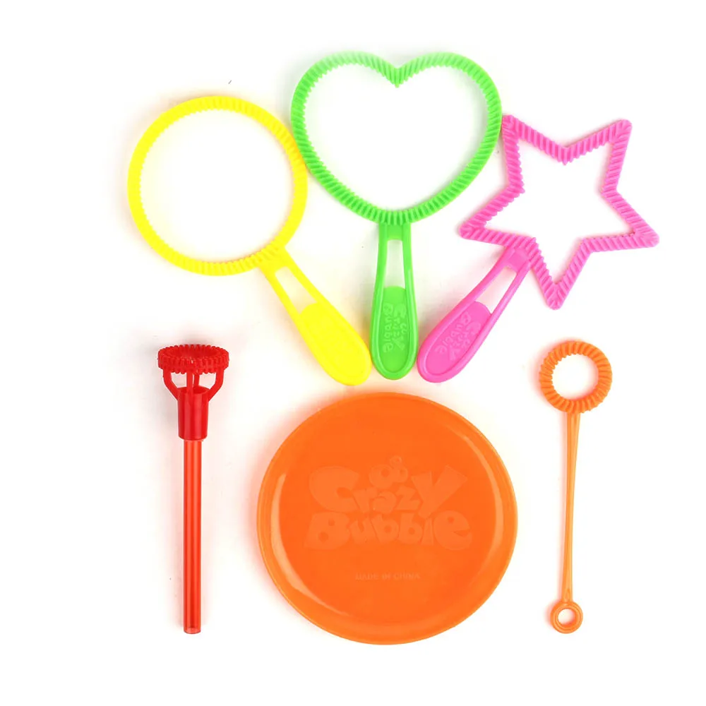 Игрушки для наружной игрушки 6 шт. пузырчатая Плойка для завивки волос Мыльное устройство для мыльных пузырей компрессор пузырь концентрат палочка для детей