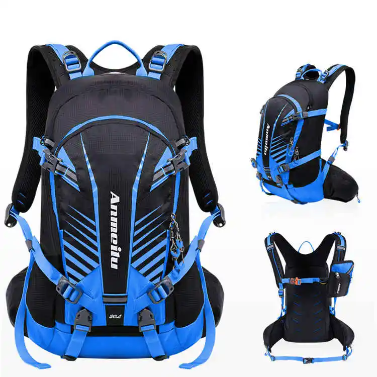 20L велосипедный гидратационный рюкзак с дождевой крышкой, водонепроницаемый, для езды на мотоцикле рюкзак для мужчин, Велоспорт Спорт rackruck рюкзак без сумки для воды - Цвет: blue no water bag