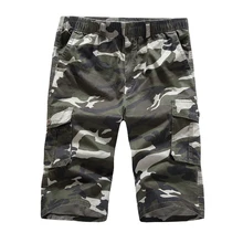 Камуфляжные карго-шорты камуфляжные мужские новые мужские s мужские шорты в повседневном стиле свободные рабочие шорты мужские военные Короткие штаны плюс XL-5XL