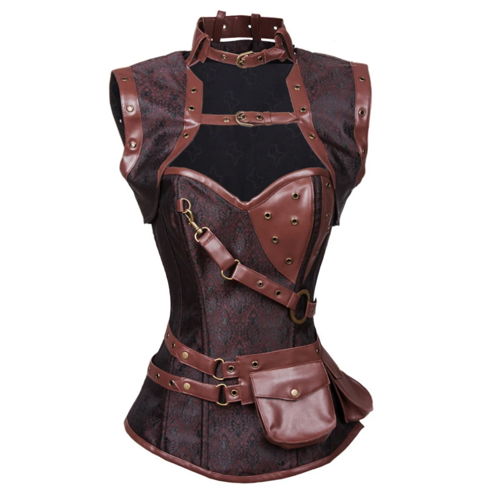 Женский Готический корсет в стиле стимпанк большого размера со спиральными