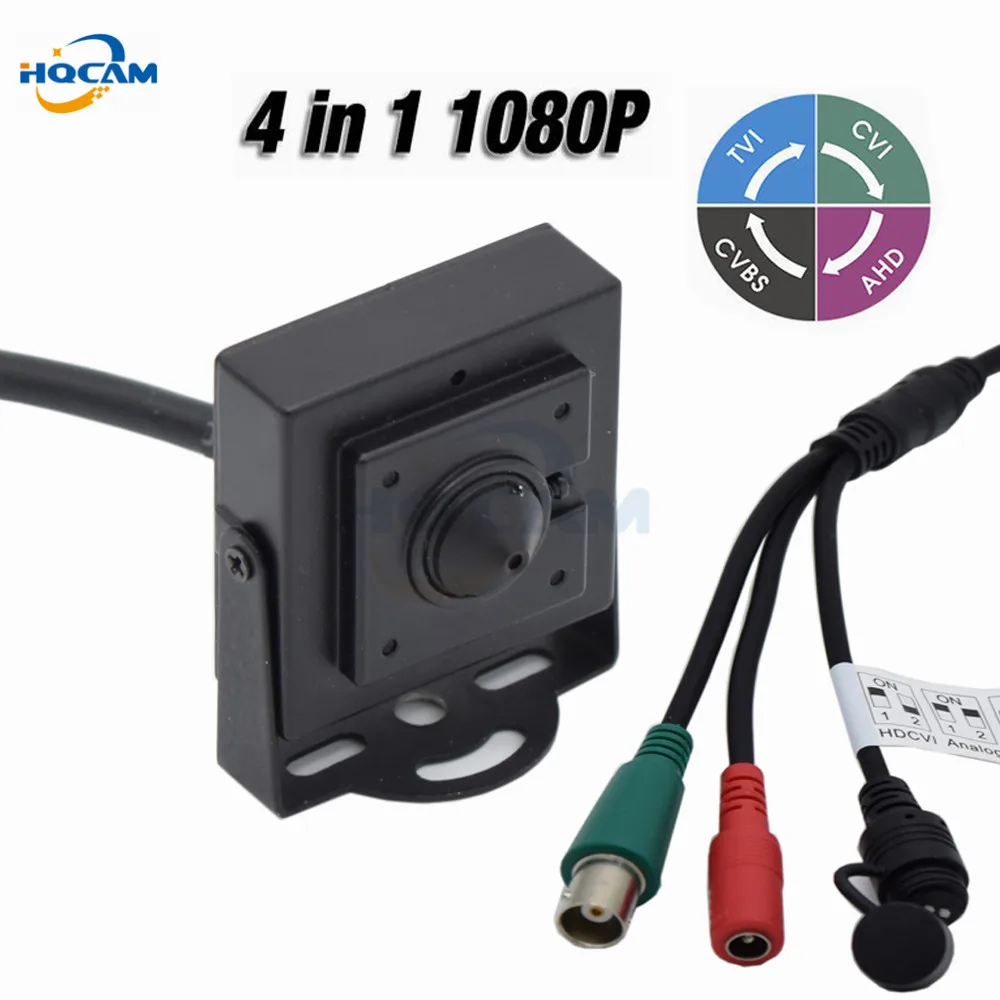 HQCAM Mini CCTV AHD Camera 2MP 1080P 4 IN 1 AHD/CVI/TVI/CVBS Camera Indoor Security OSD DIP switch Size 34*34mm