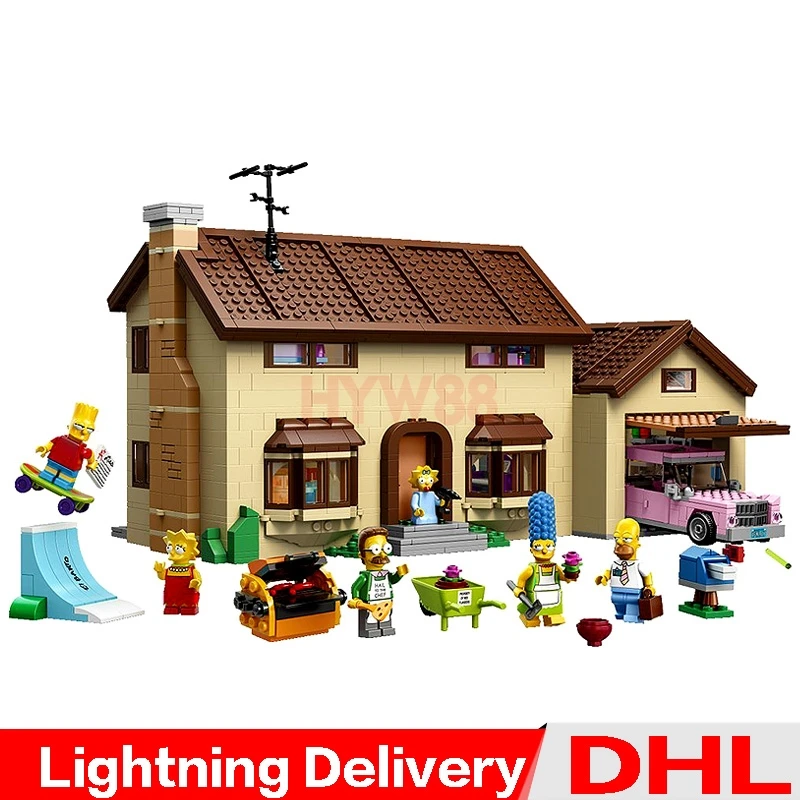 

LP 16005 MOC Simpson's family Kwik-E-Mart Building Blocks Bricks Set Assembled lelyesings Toys Clone 71006
