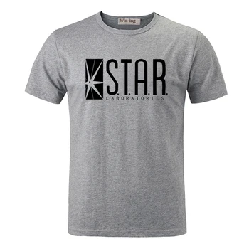 

Boy Girl STAR Laboratories The Flash DC Comics Fashion Top Tees Shirt Casual Men's Short Sleeves T-Shirt Clothes