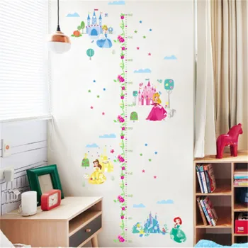 

Castle Princess Child Height Measure Wall Sticker | Growth Chart Girl Room Decal Decor