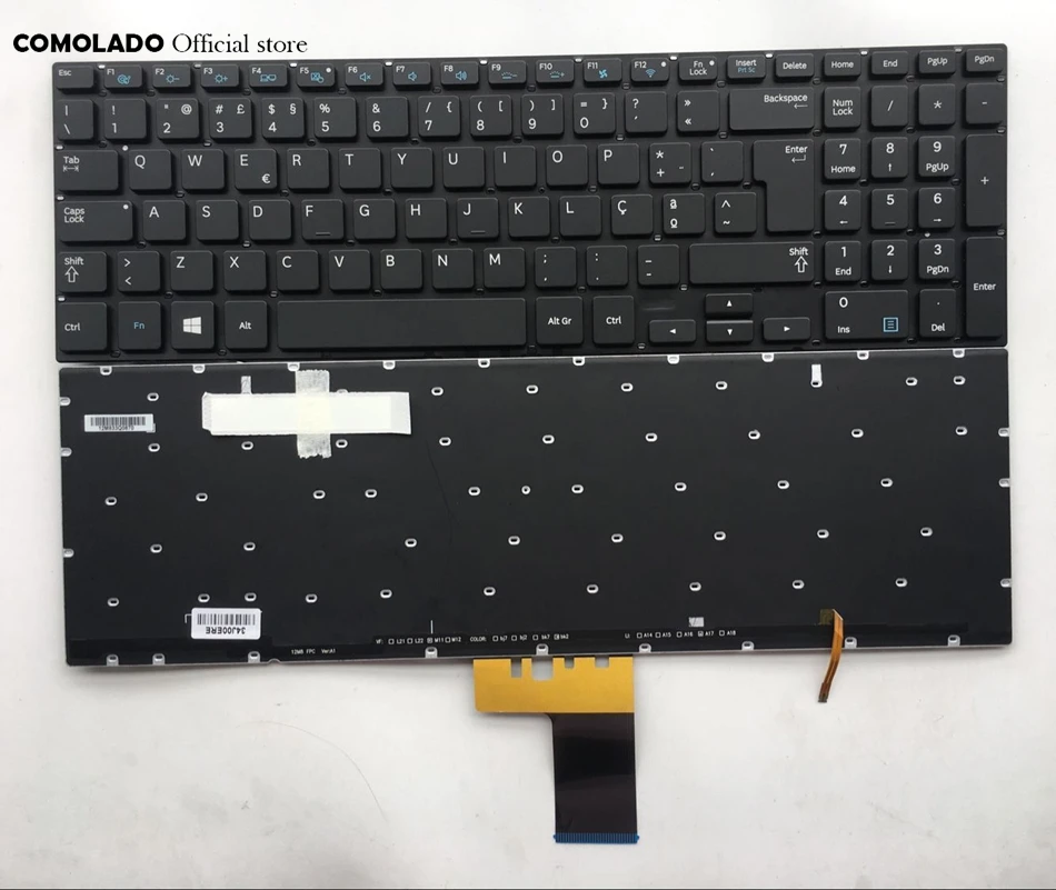 

PO Portugese Laptop keyboard for Samsung 880Z5E 870Z5E 770Z5E 780Z5E 670Z5 670Z5E with backlit black keyboard PO Layout