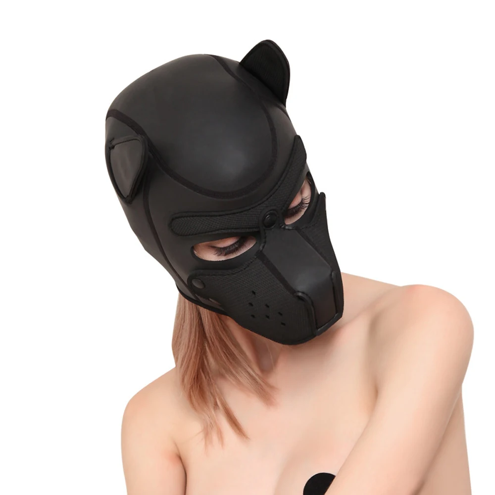 Мягкий резиновый неопреновый щенок Косплей Ролевая маска собаки полная голова с ушами Вечерние Маски