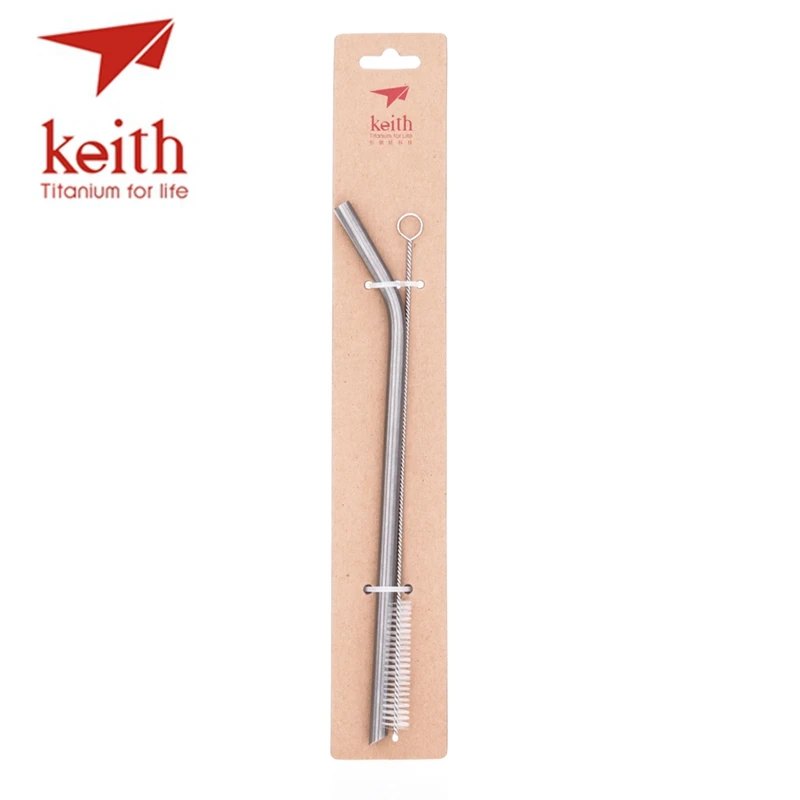 Keith titanio paja con 1 Clean cepillo curva y recta familia bebida campamento grado alimenticio ecológico 21 cm Keith titanio paja con 1 Clean cepillo curva y recta familia bebida campamento grado alimenticio ecológico 21 cm