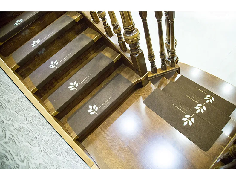 Loutsi 5 шт. четырехлистный узор ковер для лестниц наборы Противоскользящие коврики для лестницы коврики для лесниицы безопасные ботфорты мягкие ковры украшения дома