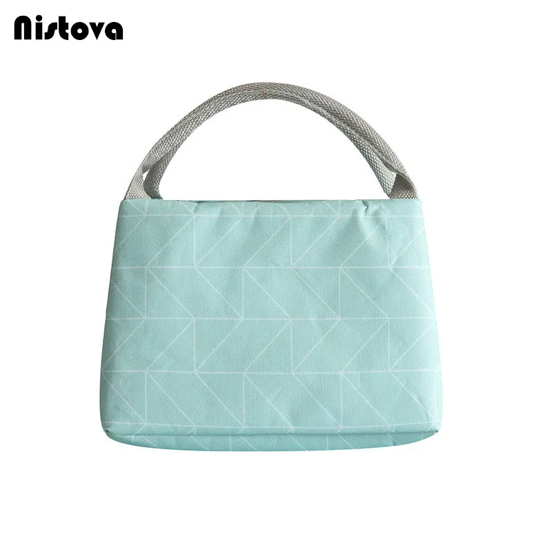 

Oxford Lunch Bags,Travel Zipper Organizer Box School Picnic Waterproof Portable Pearl Cotton Insulation Lunch Tote Cooler Bag