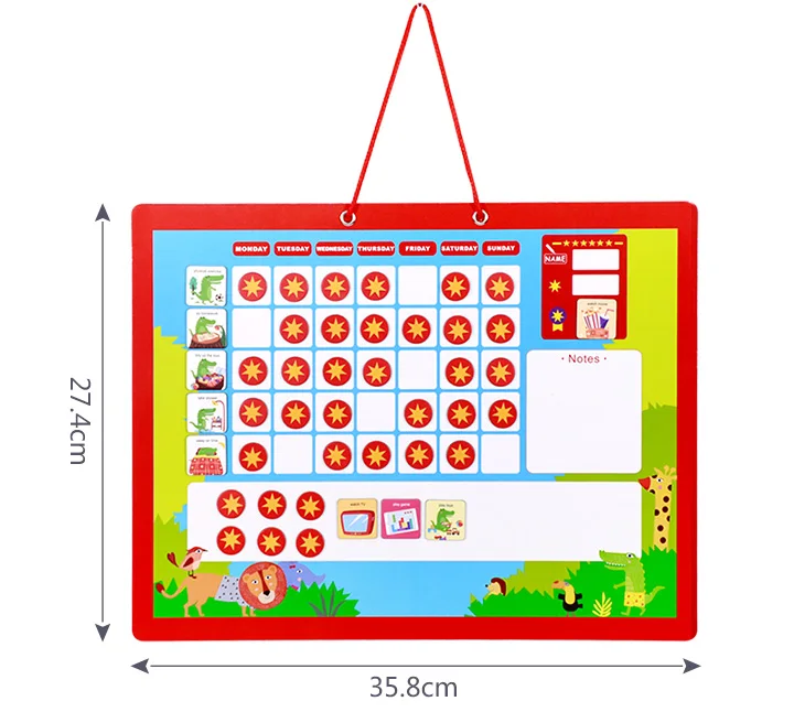 Еженедельная Магнитная награда за действия, Чор, диаграмма ответственности, доска для рисования, письма, подвесной календарь, стол, домашний декор для детей