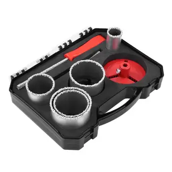 

8pcs/set Hole Saw Kit Carbide Tip YG8 Core Drill Bit Saw Brick Cutter Opener Holesaw for Tiles Ceramics Red Bricks Woodworking