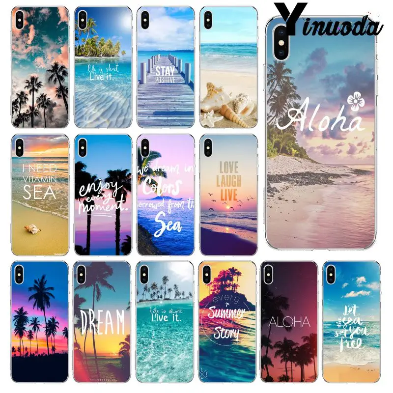 

Yinuoda Summer Beach Relax Starfish Aloha Sea Ocean TPU Soft Phone Case for iPhone 6S 6plus 7 7plus 8 8Plus X Xs MAX 5 5S XR