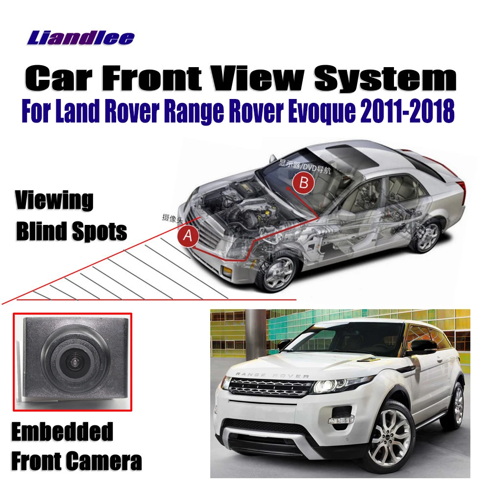 Автомобильная Камера Переднего Вида Для Land Rover Range Rover Evoque 2011 2012 2013- 4," ЖК-экран монитор прикуриватель